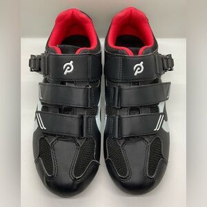 PELOTON CYCLING SHOES Mens Womens Size 39 Black/Red (no cleats) A-19 PL-SH-02